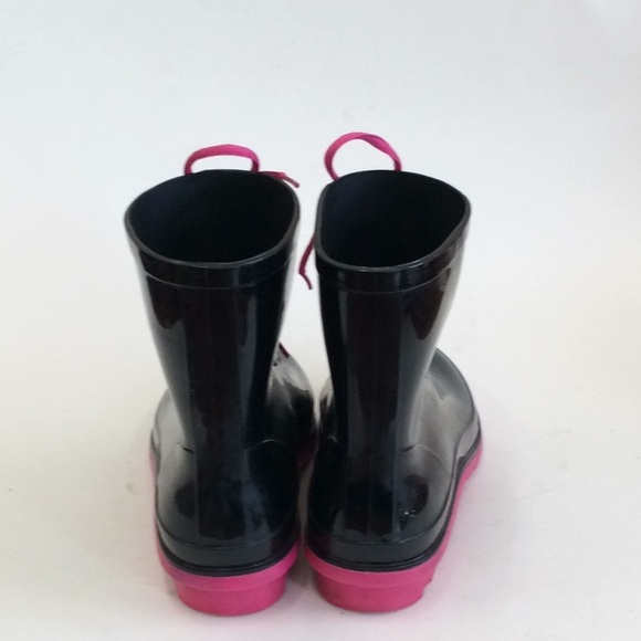 Pink and Black Rain Boots size 9 - Picture 4 of 4